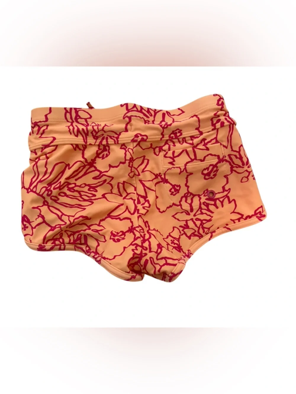 Athleta Girls Swim Shorts Floral Peach